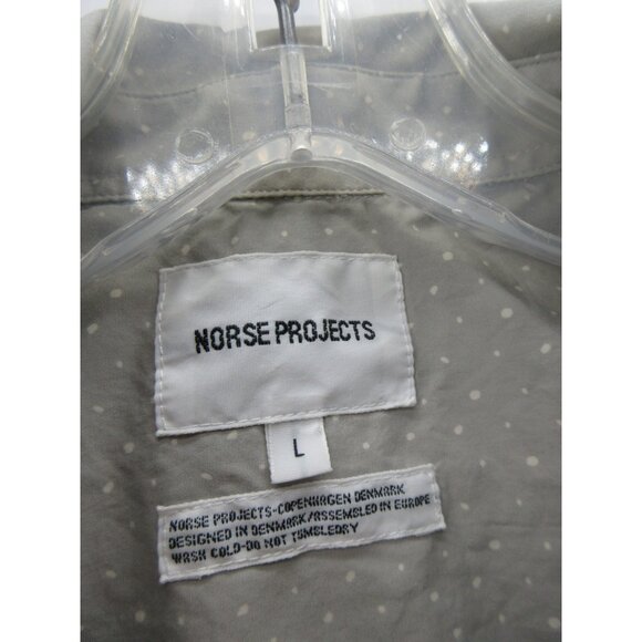 Nors e Projects Shirt Large Button Down Polka Dots Pocket Classic * - Picture 9 of 12
